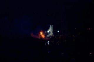 Orbital Scienecs Corp. test-fires Antares rocket engine.