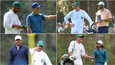 Four players and their caddies