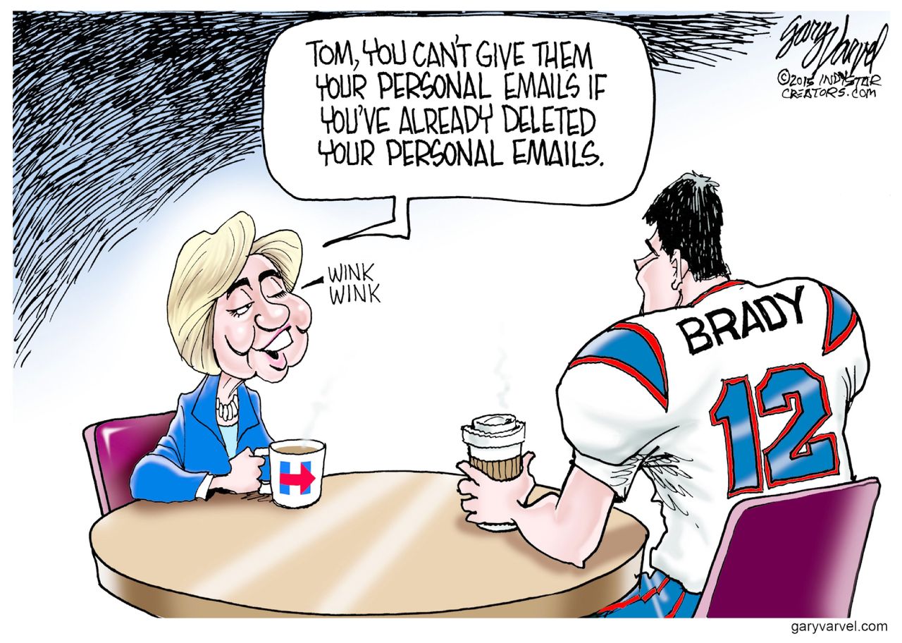 Political cartoon U.S. Hillary Clinton Emails