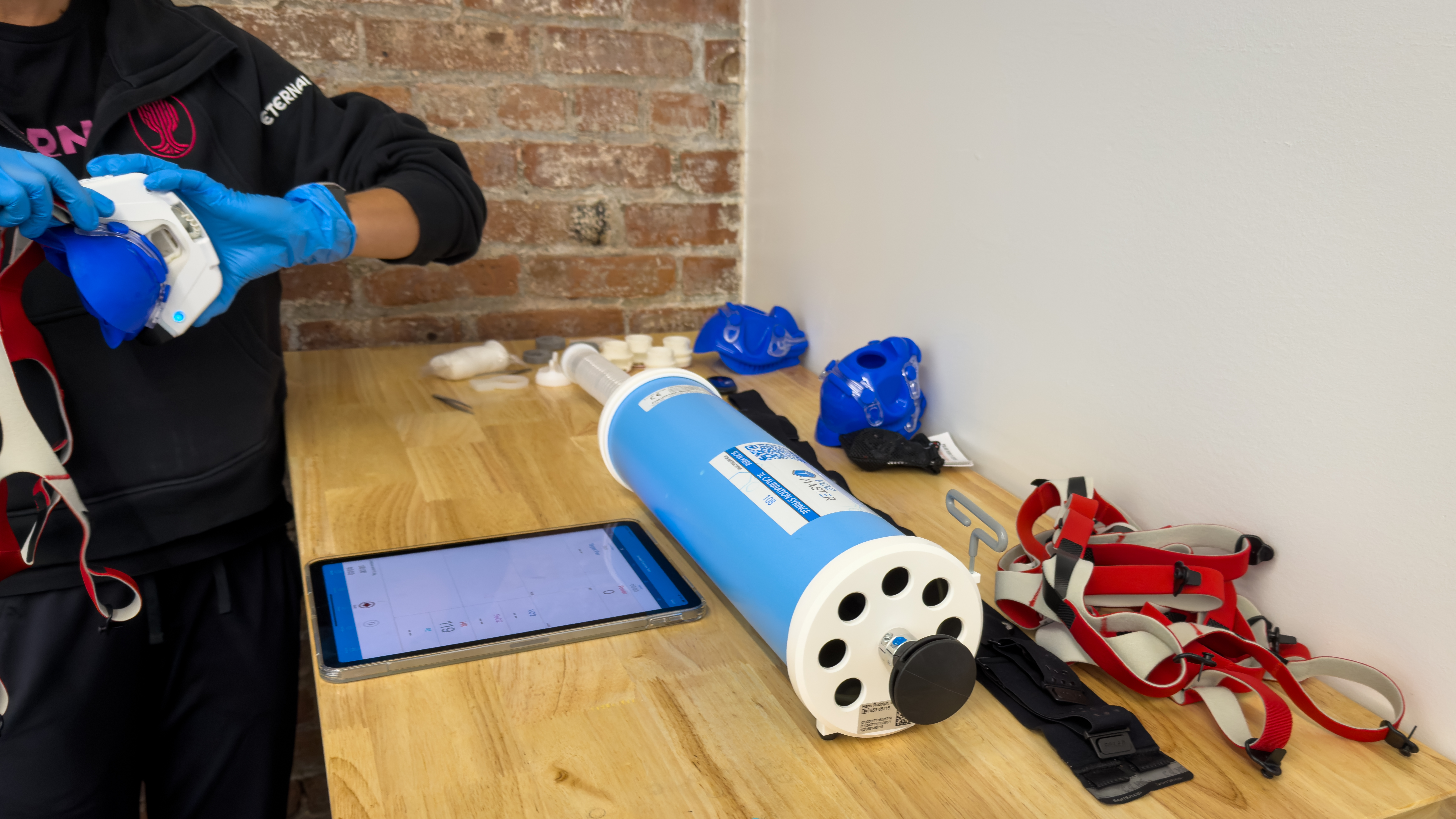 Setting up VO2 Max Test at Eternal Health