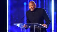 LOS ANGELES, CALIFORNIA - JANUARY 29: (FOR EDITORIAL USE ONLY) Dr. Dre speaks onstage during 2026 Recording Academy Honors Presented by The Black Music Collective at Fairmont Century Plaza on January 29, 2026 in Los Angeles, California. (Photo by Alberto E. Rodriguez/Getty Images)