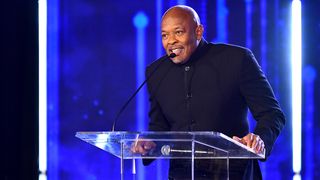 LOS ANGELES, CALIFORNIA - JANUARY 29: (FOR EDITORIAL USE ONLY) Dr. Dre speaks onstage during 2026 Recording Academy Honors Presented by The Black Music Collective at Fairmont Century Plaza on January 29, 2026 in Los Angeles, California. (Photo by Alberto E. Rodriguez/Getty Images)