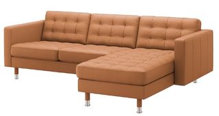 MORABO Sofa with chaise/Grann/Bomstad golden brown/metal