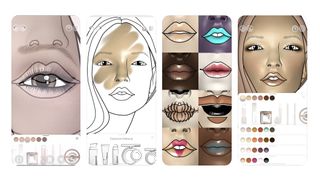 Screengrabs of the Pret a Makeup app from the Apple App Store.