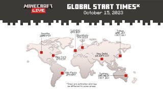 An image of when Minecraft Live streams around the world.