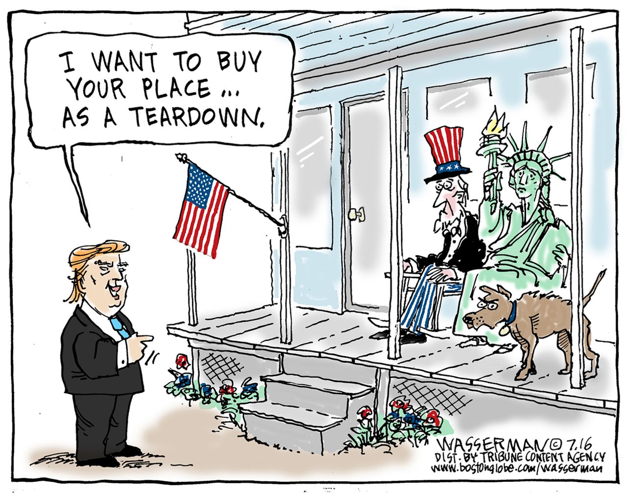 Political cartoon U.S. Donald Trump