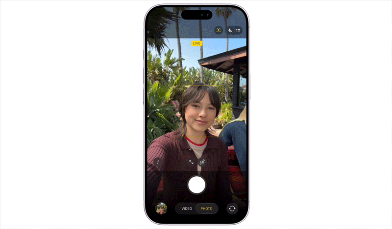 iPhone 17 taking multiple aspect ratio selfie images