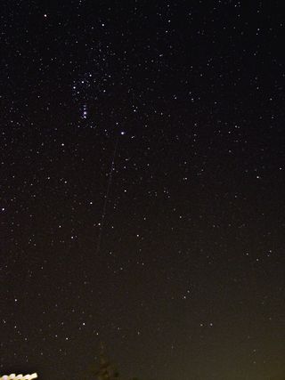 Photographer Charlie Prince snapped this photo of an Orionid meteor over Edwards, Calif., on Oct. 21, 2012