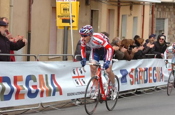 Pavel Brutt (Katusha) puts in the race-winning move at the Classica Sarda