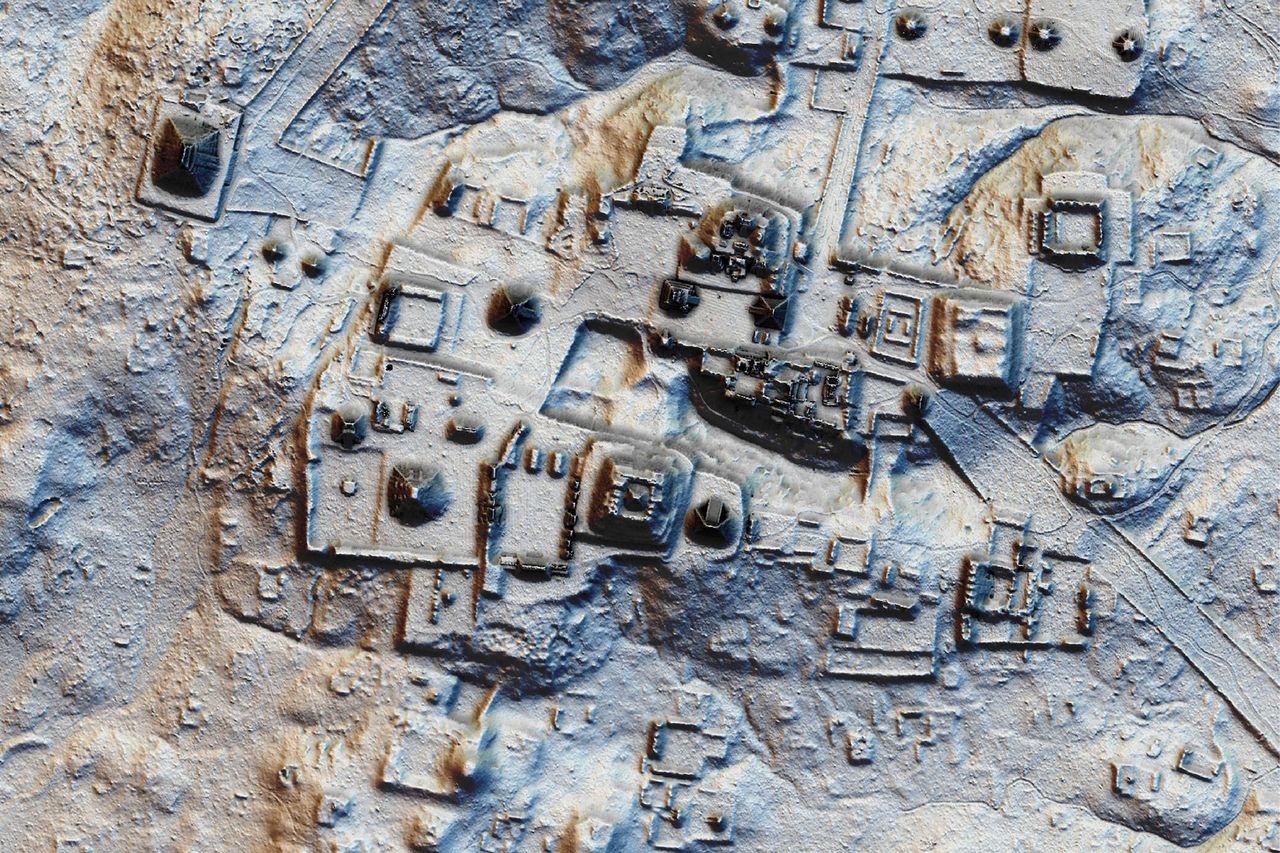 a lidar map of an excavation site