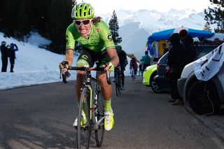 Cannondale's Rigoberto Uran rides to the finish of stage 4 at Volta a Catalunya