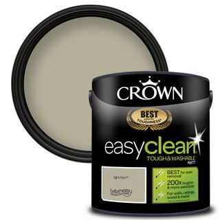 tin of crown paint Light fern easy clean paint