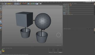 Use a simple low-poly object as the base for your plant