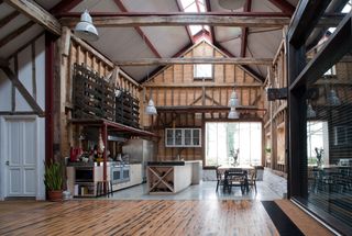 large barn conversion with social layout