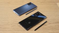 Two Samsung Galaxy Note 20 series devices beside one another