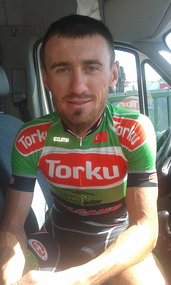 Mustafa Sayar before stage 2 of Tour of Turkey