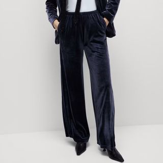 M&S Velvet Wide-Leg Trousers