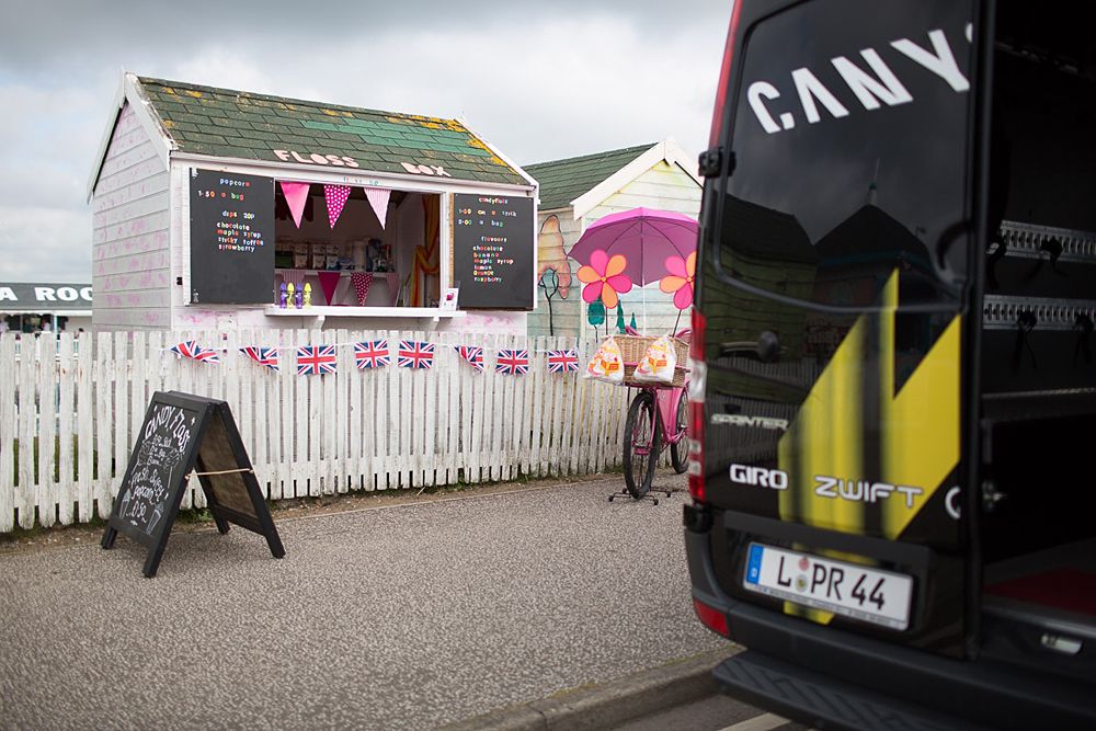 Sweet delights tempts the riders before the start of the Aviva Women's Tour 2016 - Stage 1