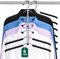 DOIOWN Store Space Saving 6 Tier Coat Hangers