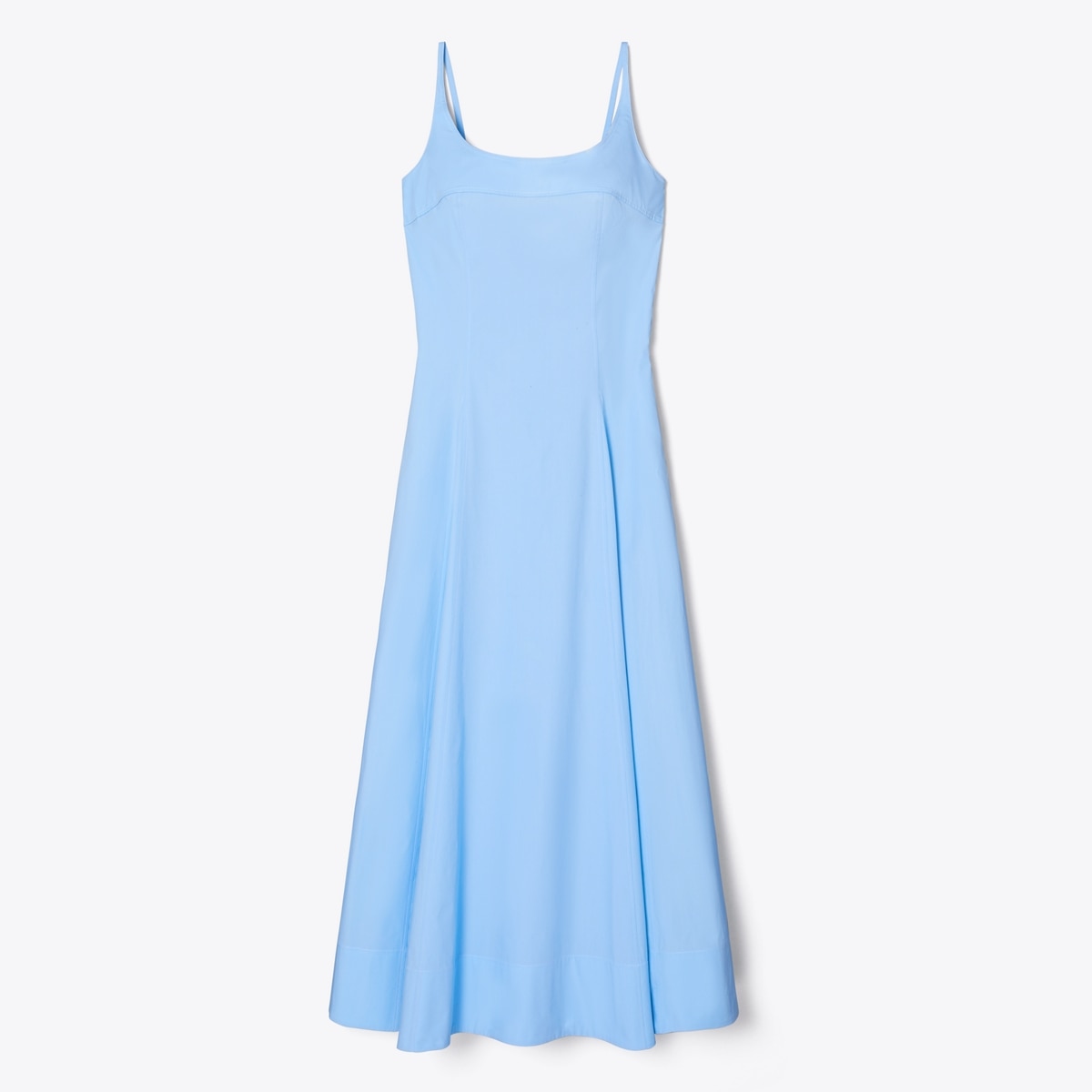Poplin Tank Dress in Blue, Size 0