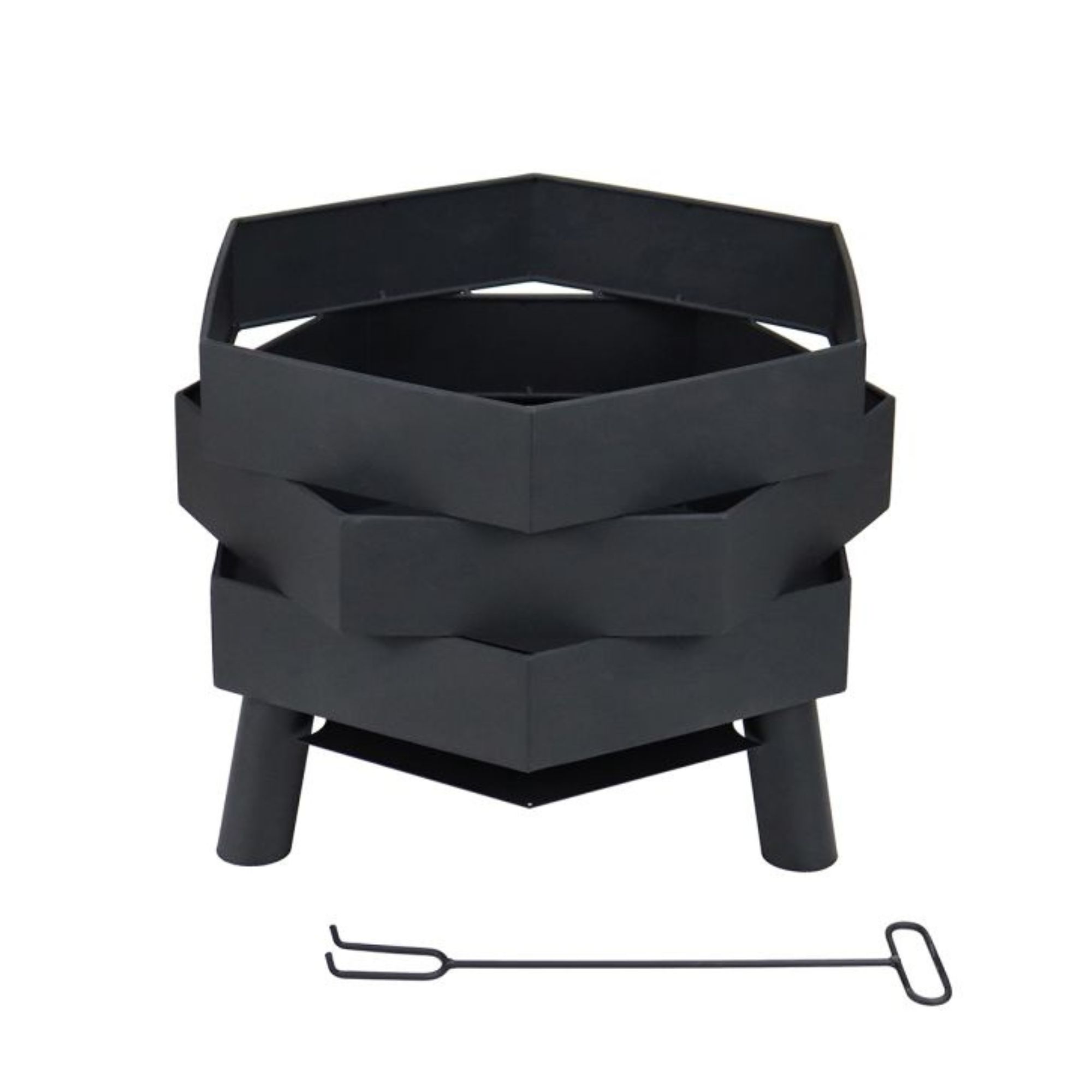 Charles Bentley The Snug Santiago Steel Fire Pit