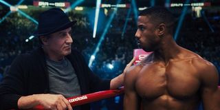 Creed II Rocky and Adonis in the corner, preparing for the fight