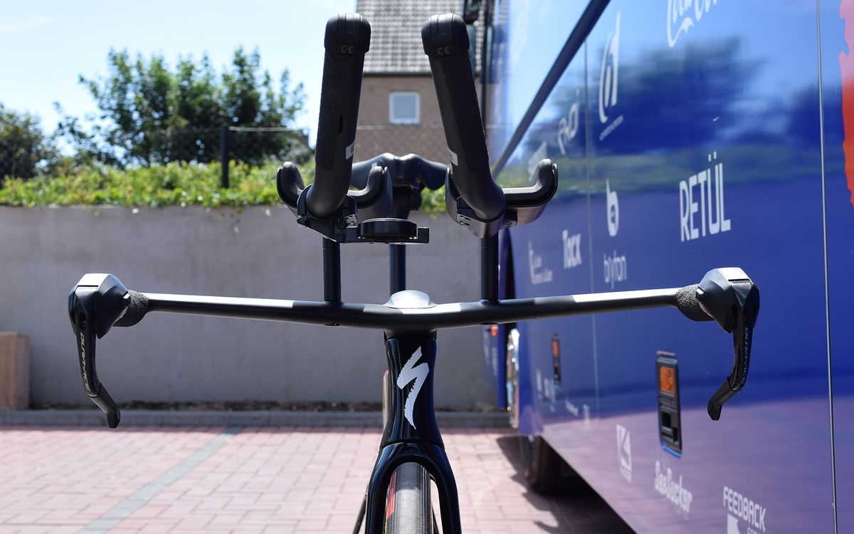 The frontal profile of the bike is designed to cut through the air with minimal turbulance