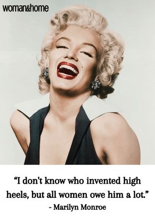 Marilyn Monroe inspirational shoe quotes