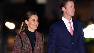 Pippa Matthews and James Matthews attend The 'Together At Christmas' Carol Service at Westminster Abbey on December 8, 2023 in London, England