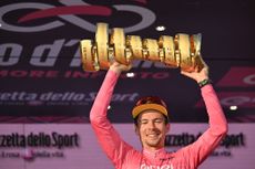 2023 Giro d'Italia: Primoz Roglič celebrates the overall victory