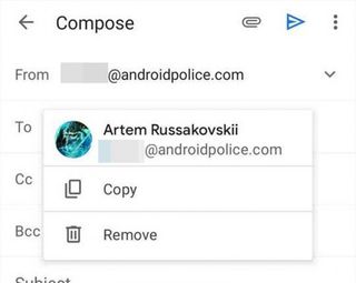 Gmail Copy Remove Buttons