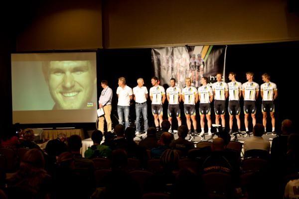 The HTC-Highroad team for this week gets presented.