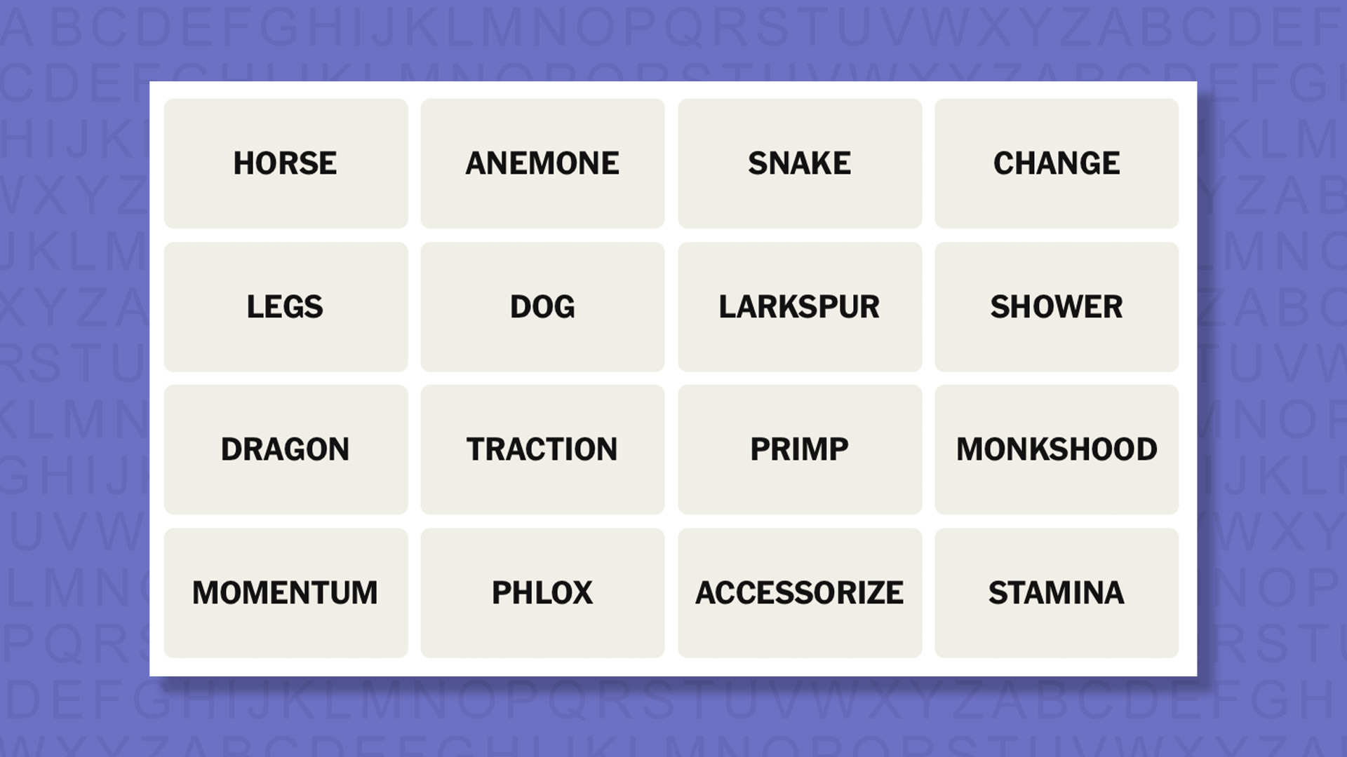 NYT Connections hints for game 1100 on a purple background