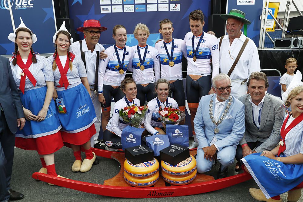 The Netherlands win the inaugural Mixed Relay TTT at the European Championships