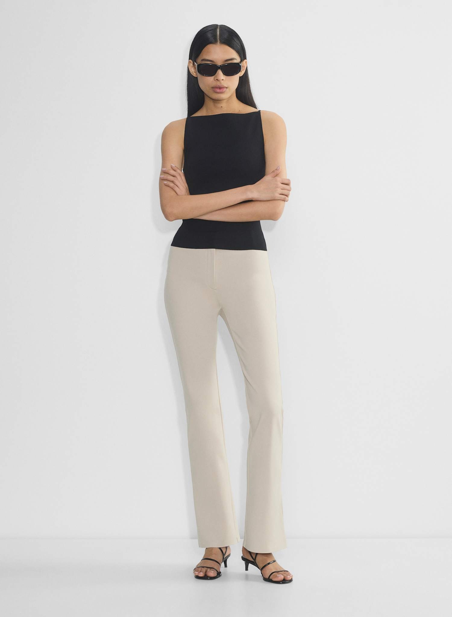 Grain De Poudre Wool Flared Pants