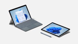 Microsoft Surface Pro 8 in laptop and tablet modes