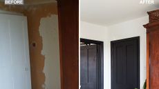 before and after makeover of bathroom