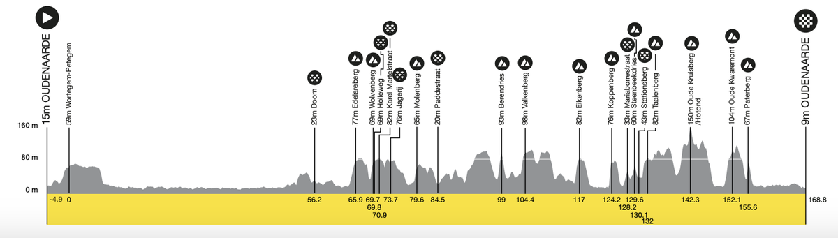 Profile for 2025 Tour of Flanders Women