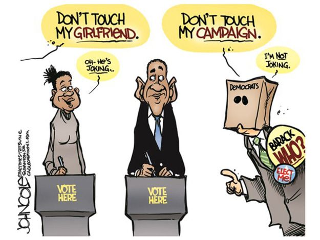 Obama cartoon midterm election campaign