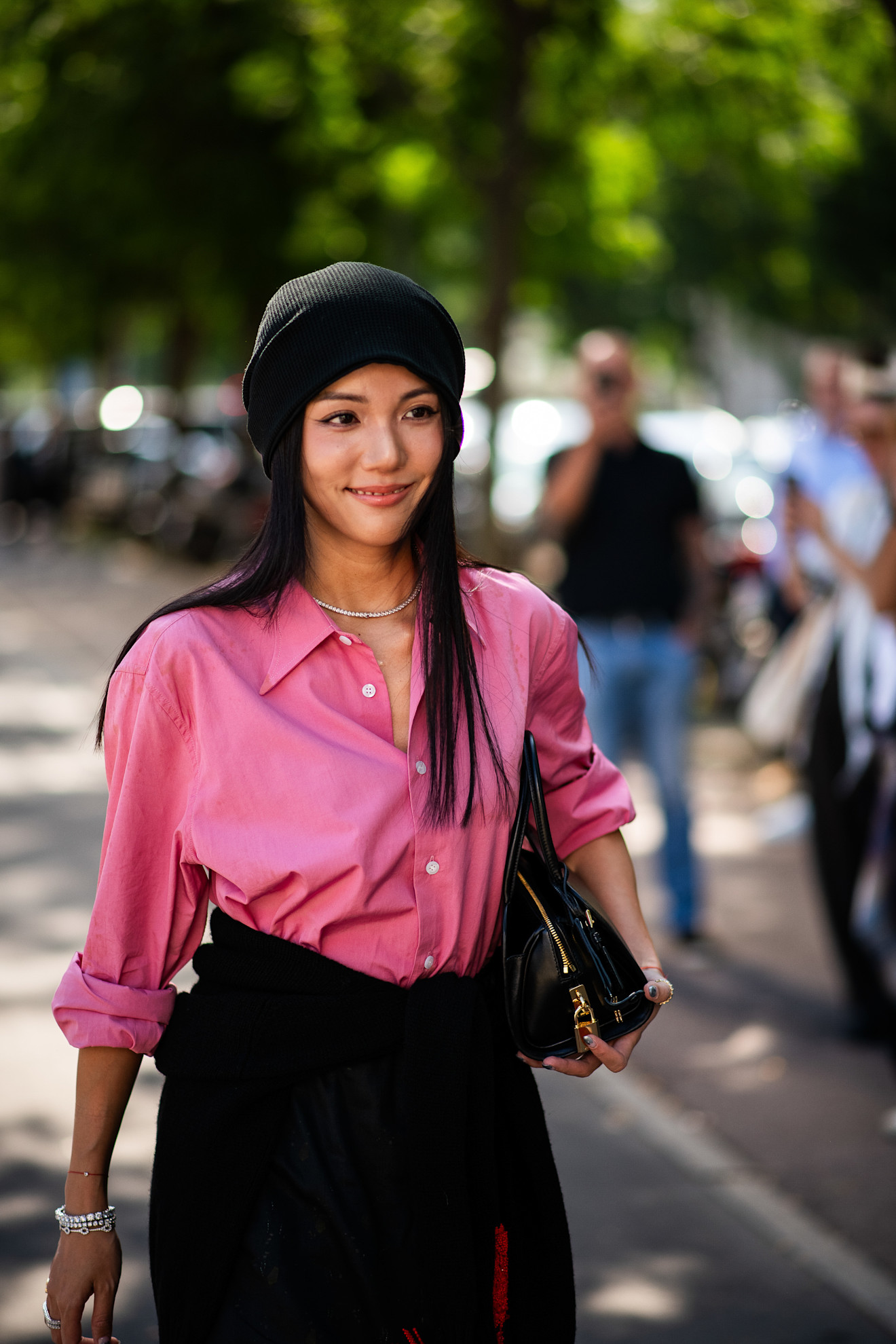 Milan Fashion Week Street Style Trends: Pink Shirts