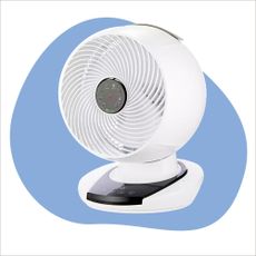 The best fan tried and tested by the Ideal Home team on a blue background