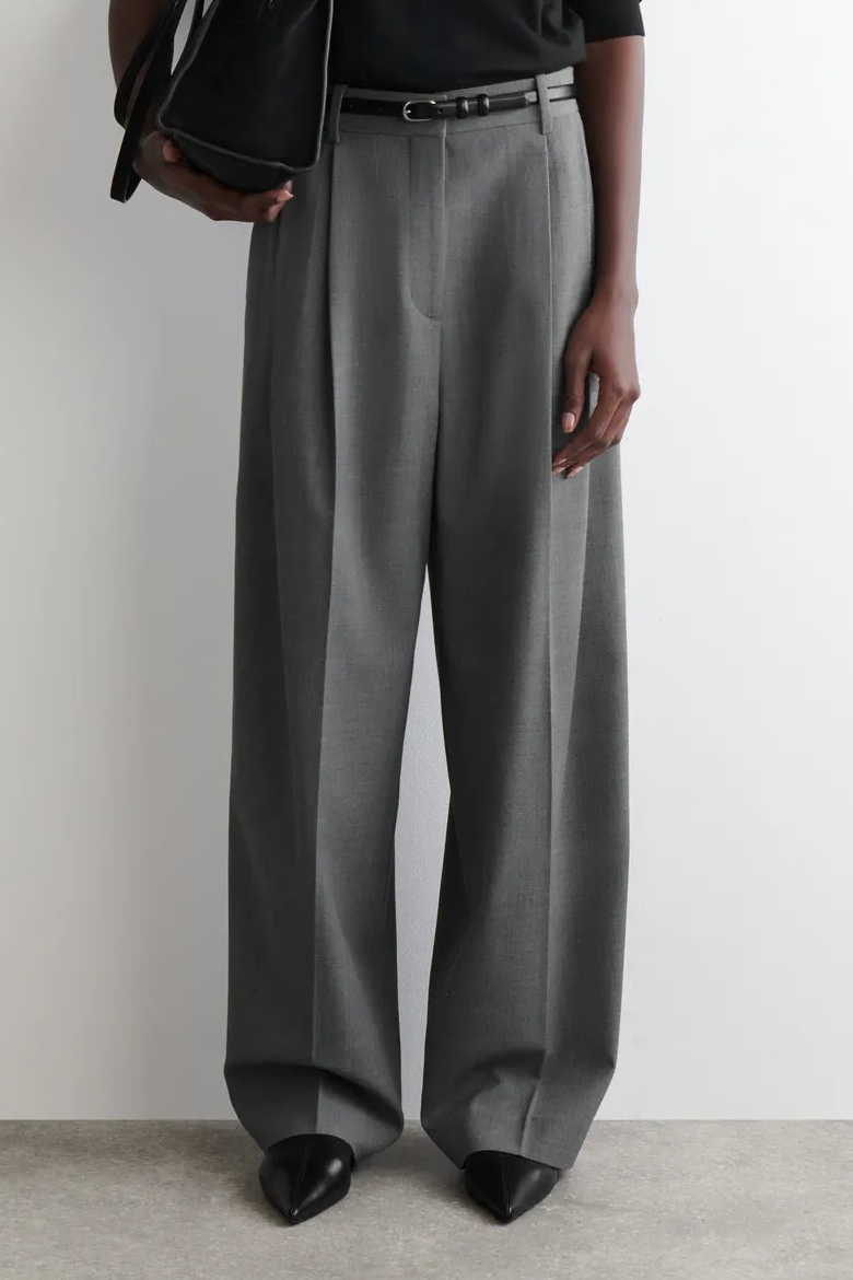 COS, Relaxed Twill Wide-Leg Pants