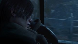 Screenshot of the Resident Evil 4 remake announcement trailer.