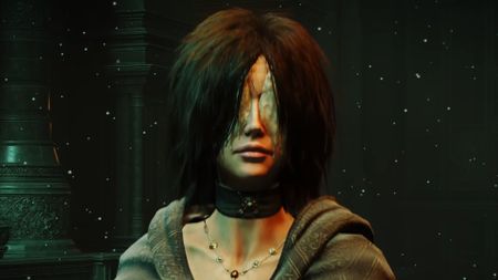 Demon's Souls Maiden in Black with wax-covered eyes