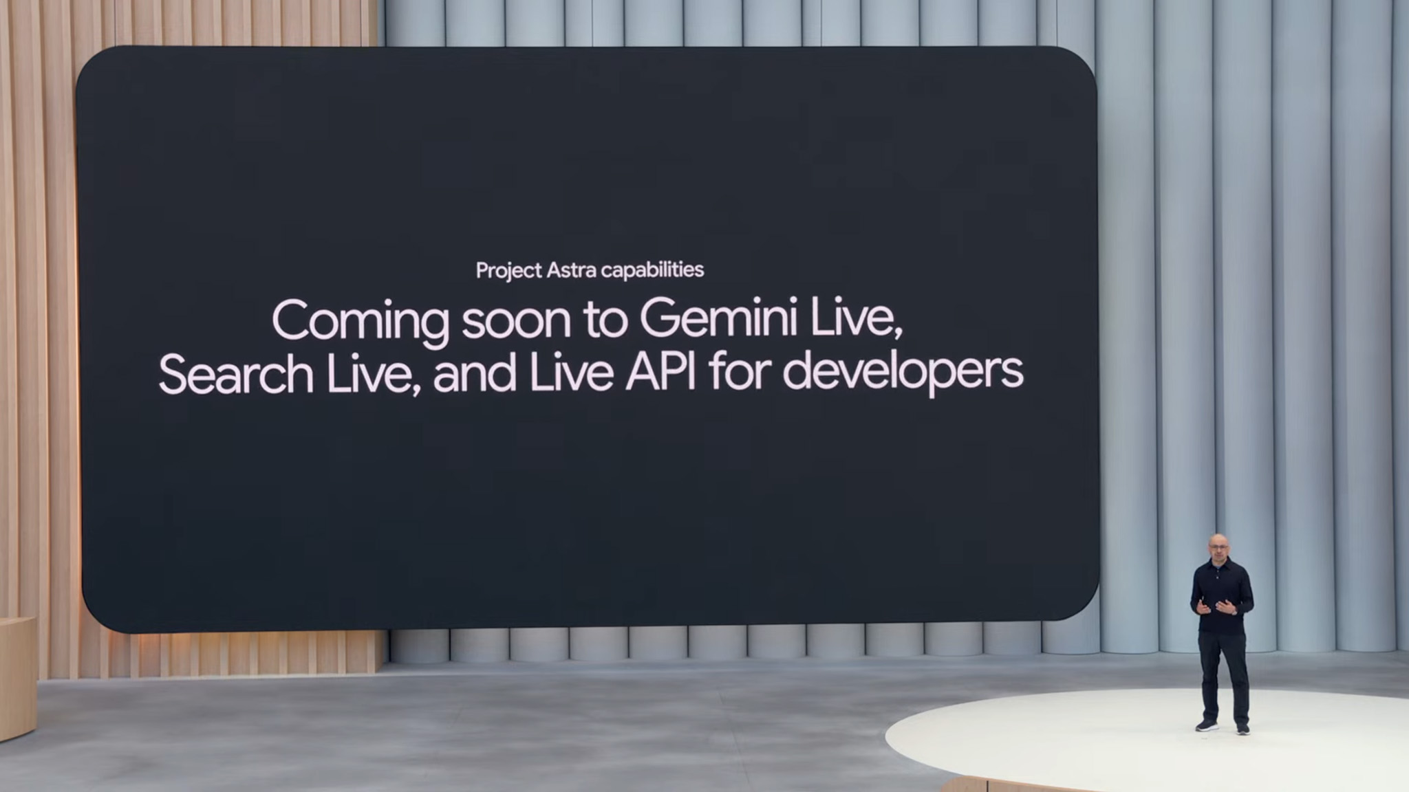 Gemini's new models on stage at Google I/O 2025