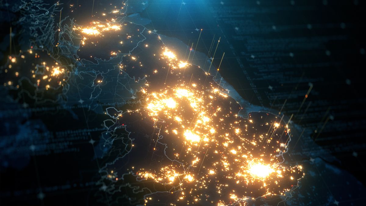 UK map digitally enhanced to represent expansion