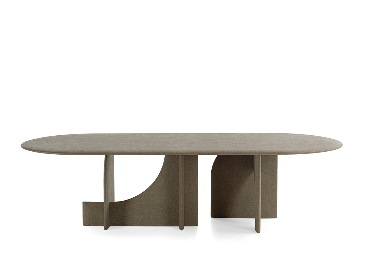 Milan Design Week Gallotti & Radice Scelce-T abstract geometric dining table in grey