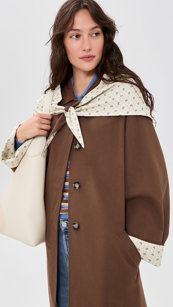 Olson Trench Coat - Saddle/stable Toile