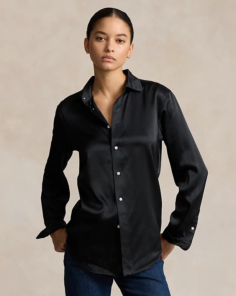 Slim Fit Silk Shirt