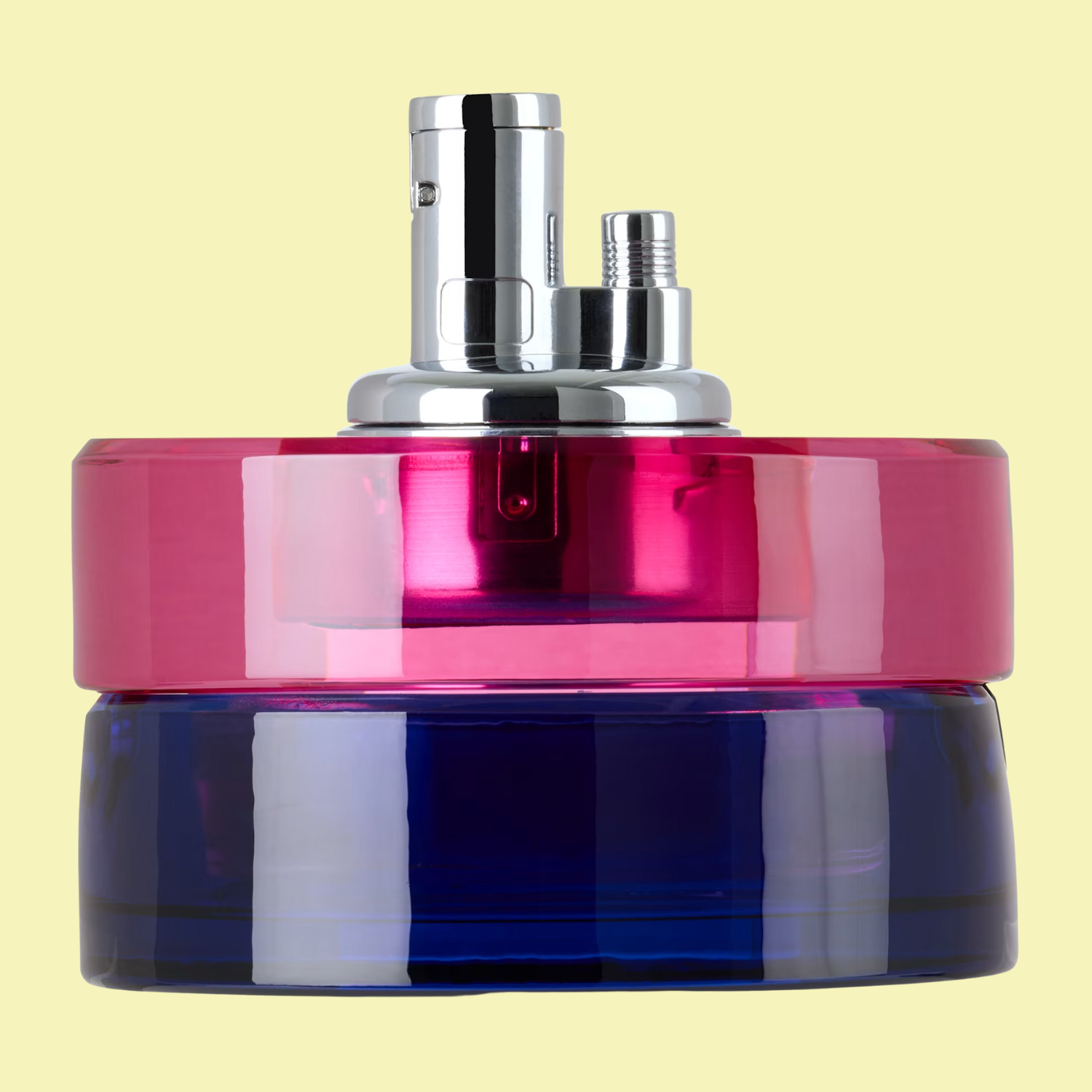 A pink and blue lighter